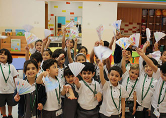 Student working in class